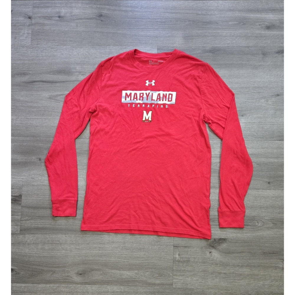 Under Armour Long Sleeve Maryland Terrapins Shirt Men's Size Medium